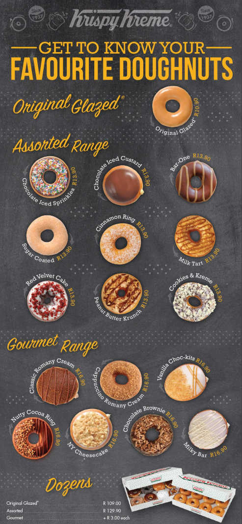 Krispy Kreme Menu