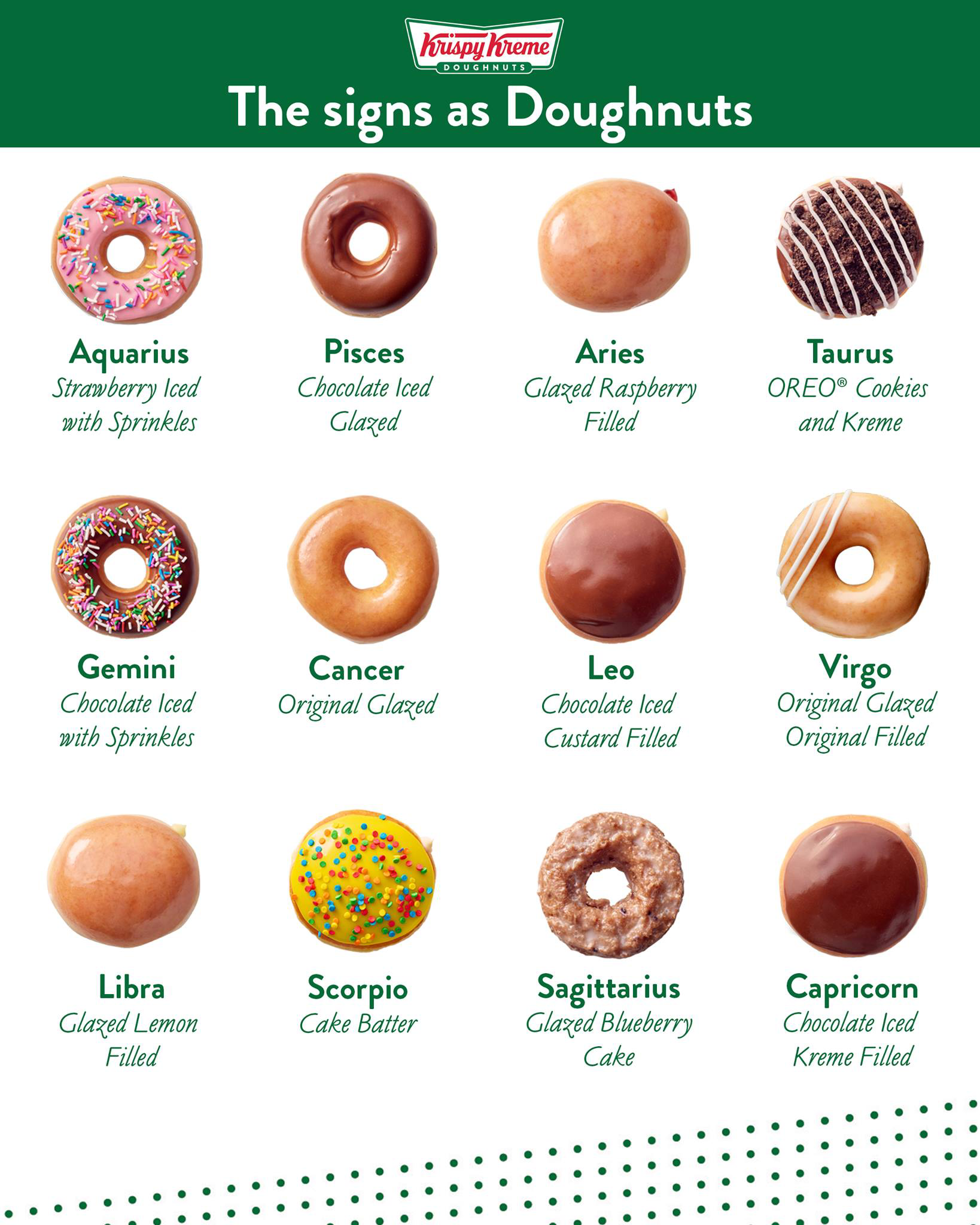 Krispy Kreme Reach For A Dream Menu