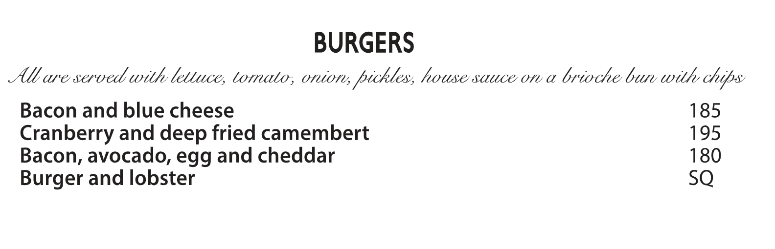 The Blockman Burgers Menu 