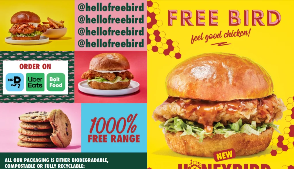 Free Bird Menu